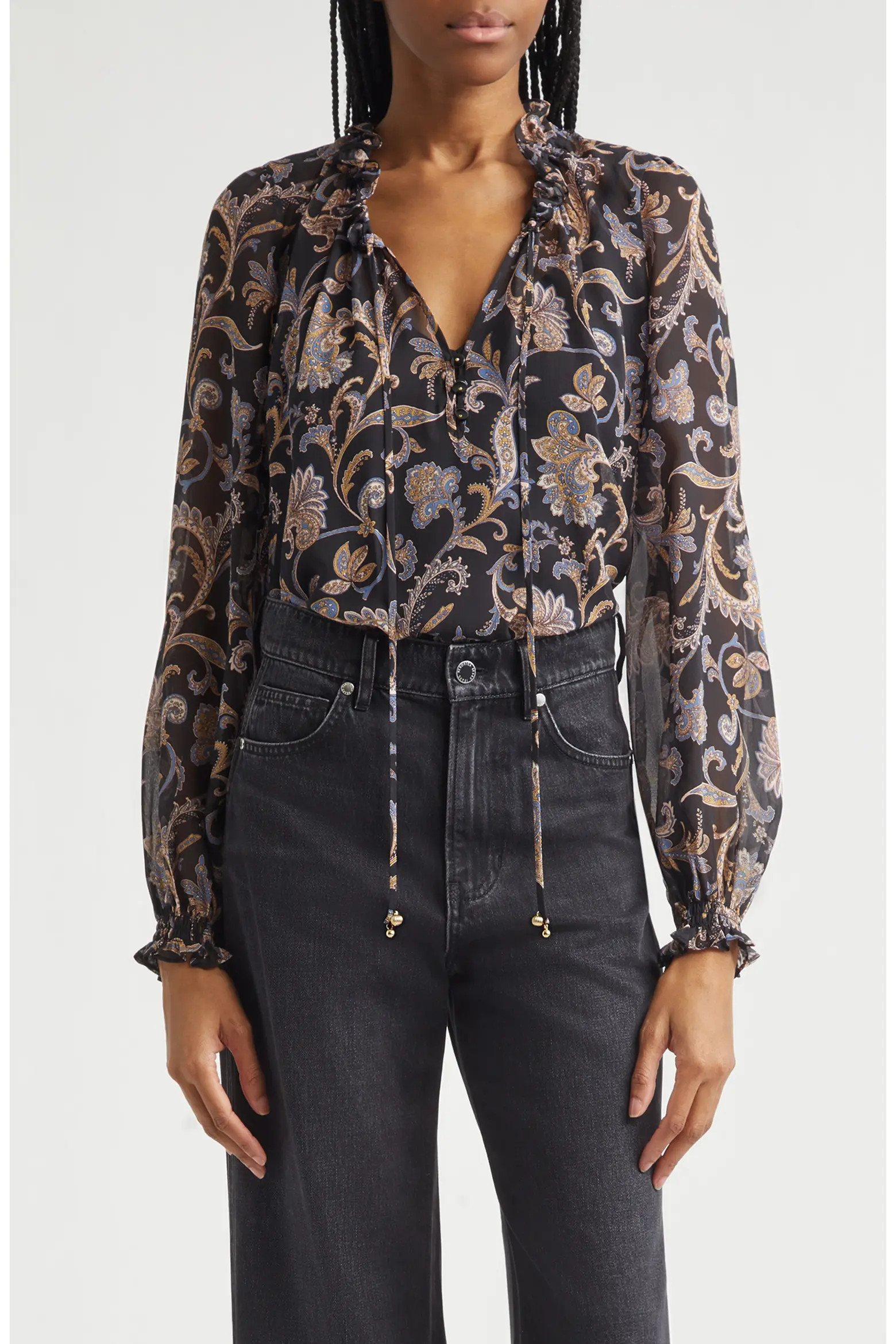 Veronica Beard Hickory Paisley Silk Blouse (Women) | Nordstromrack | Nordstrom Rack