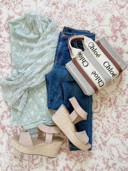 Spring outfit inspo with pretty blouse
Brunch outfit
Date night
Spring outfits
Spring style
Flatlay 
Spring fashion 

#LTKitbag #LTKstyletip #LTKSeasonal