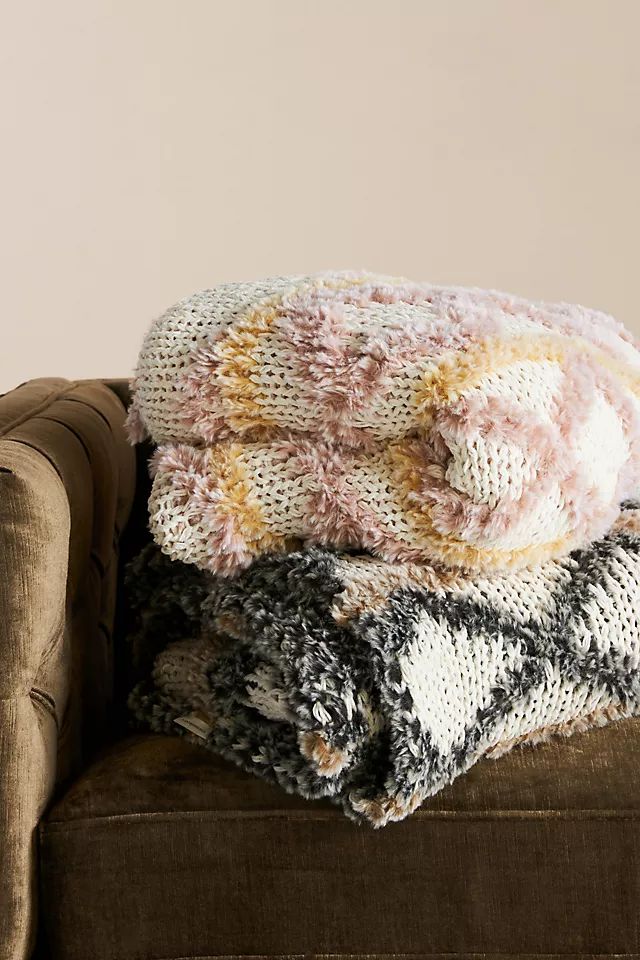 Georgie Cozy Knitted Throw Blanket | Anthropologie (US)