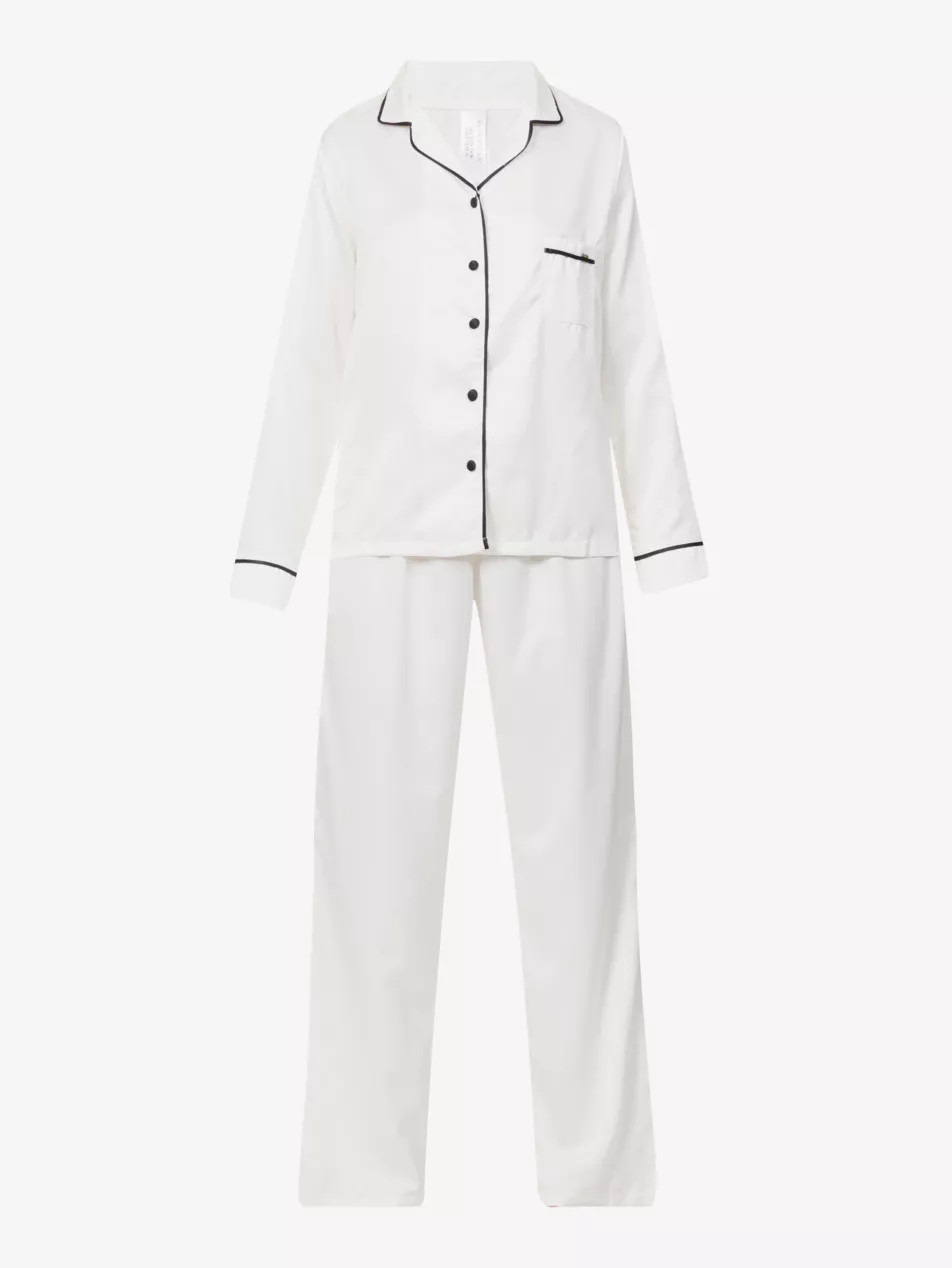 Claudia relaxed-fit satin pyjamas | Selfridges
