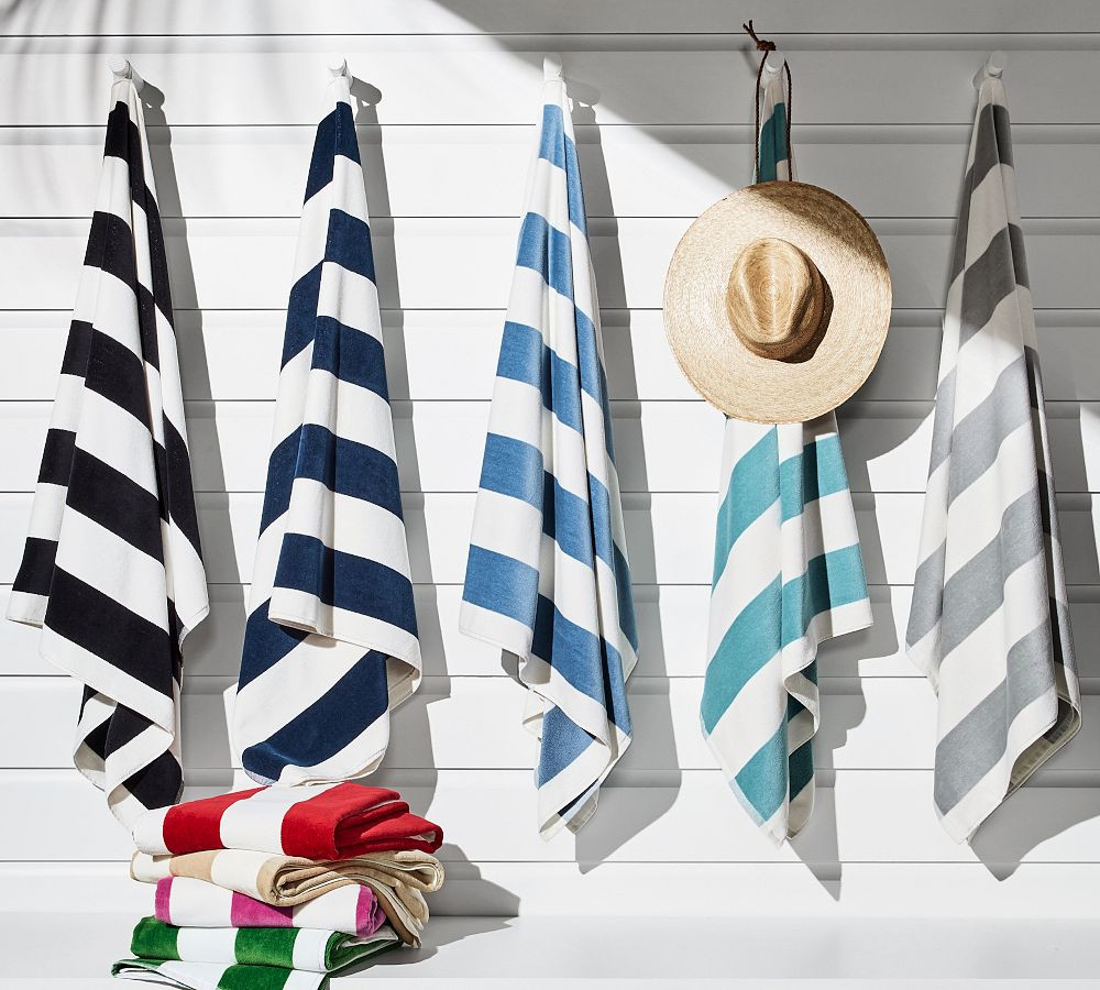 Classic Awning Striped Beach Towel | Pottery Barn (US)