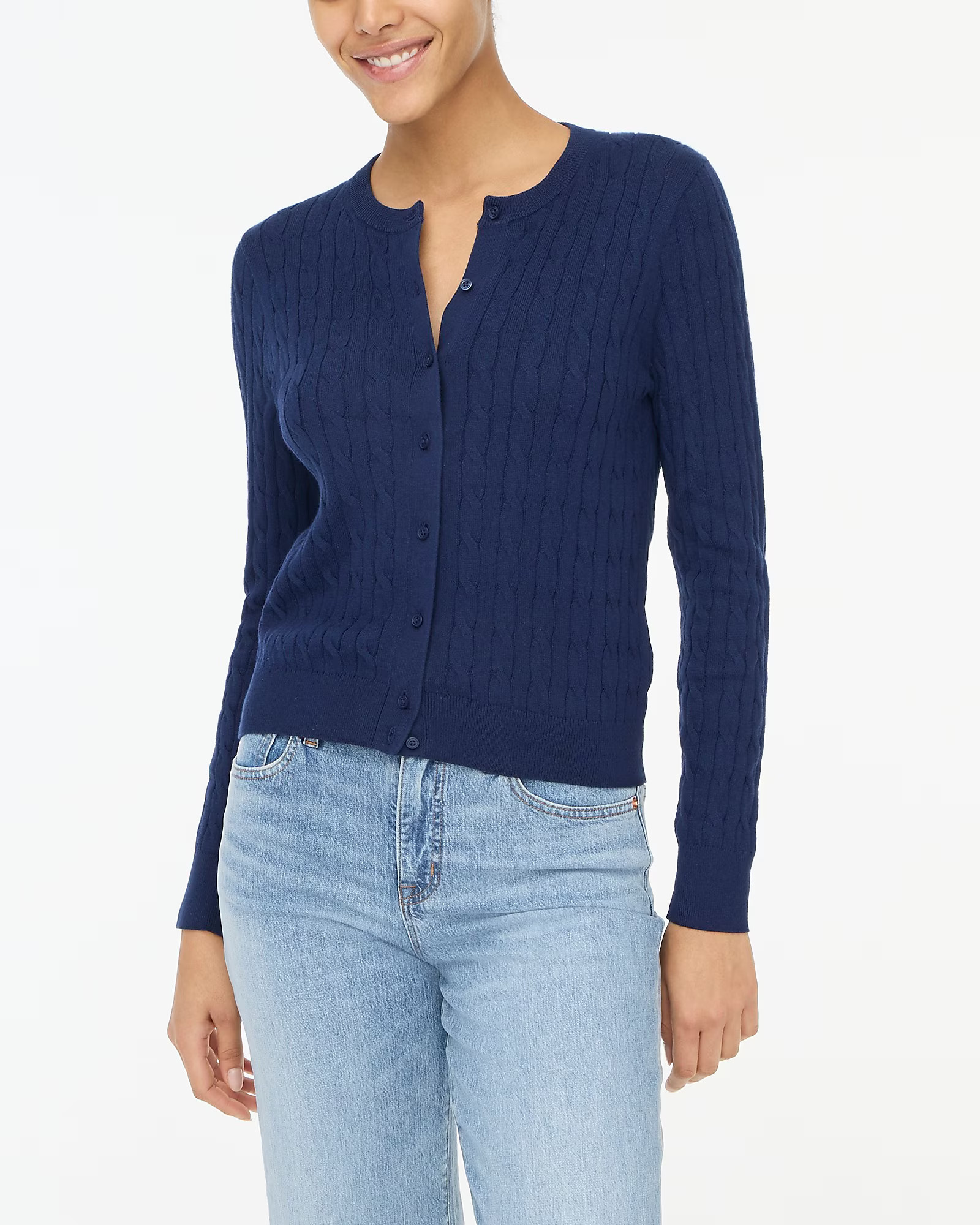 Cotton cable cardigan | J.Crew Factory