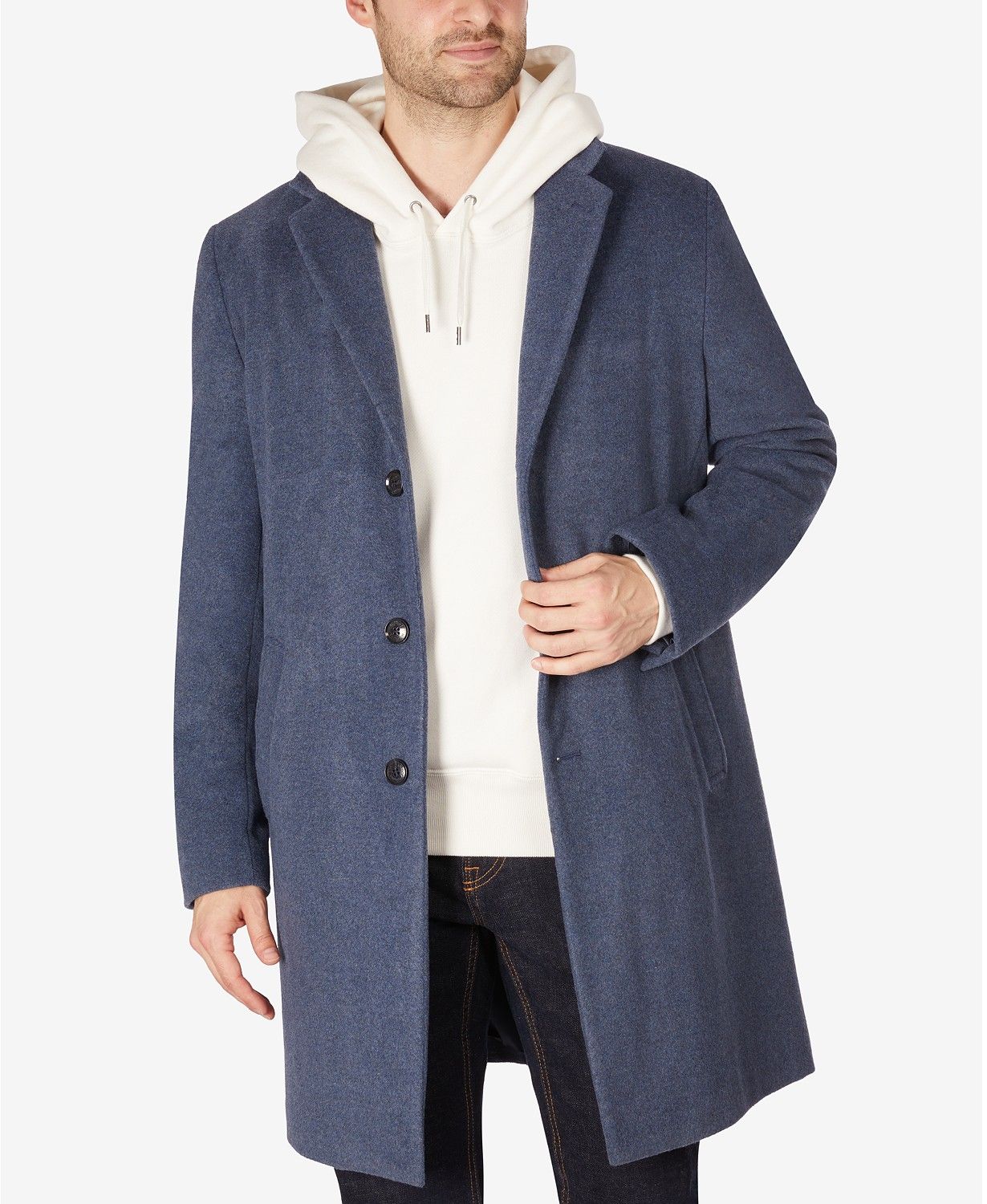 Tommy Hilfiger Men's Addison Wool-Blend Trim Fit Overcoat & Reviews - Coats & Jackets - Men - Mac... | Macys (US)