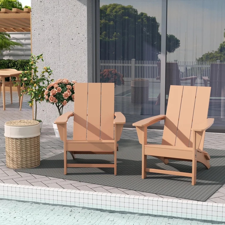 WestinTrends Ashore All-Weather Poly Lumber Adirondack Chairs, Foldable Modern Farmhouse Design, ... | Walmart (US)