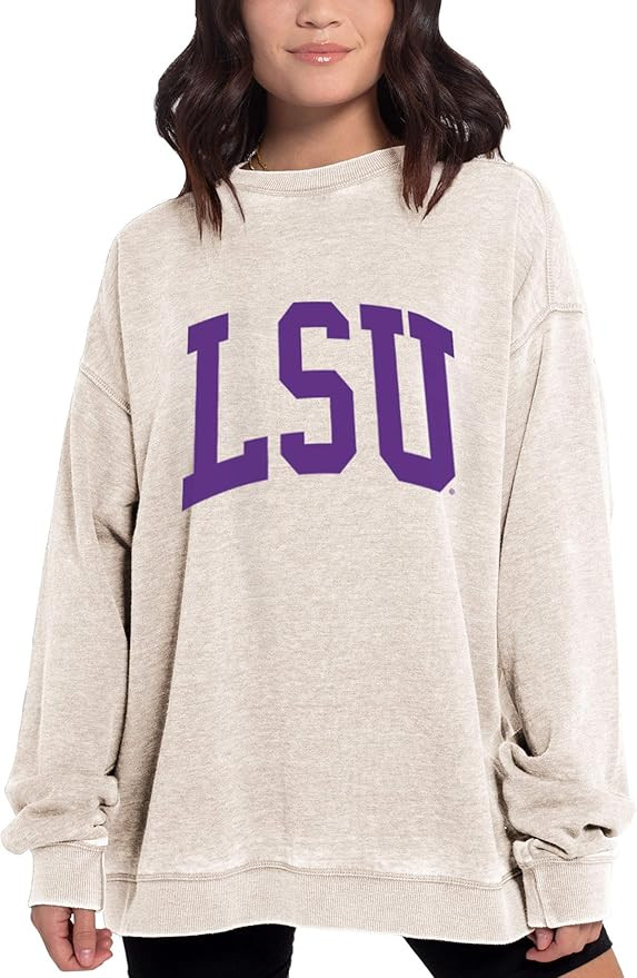 chicka-d NCAA womens Burnout Fleece Pullover | Amazon (US)