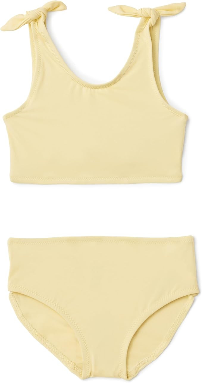 Amazon Essentials Girls' Bow Detail Two-Piece Bikini Swimsuit | Amazon (US)