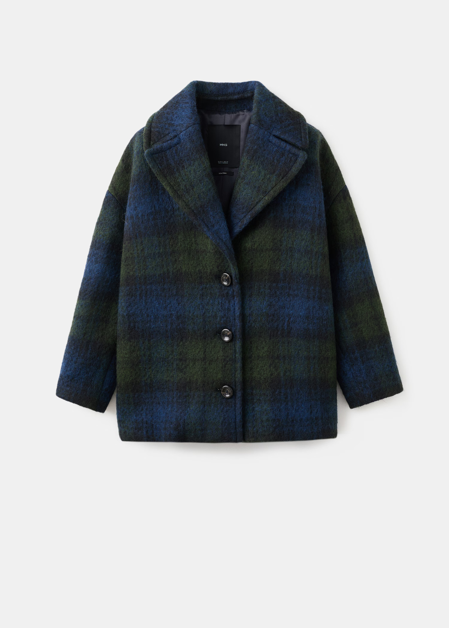 Oversized check coat - Women | MANGO USA | Mango (US/MX/AU)