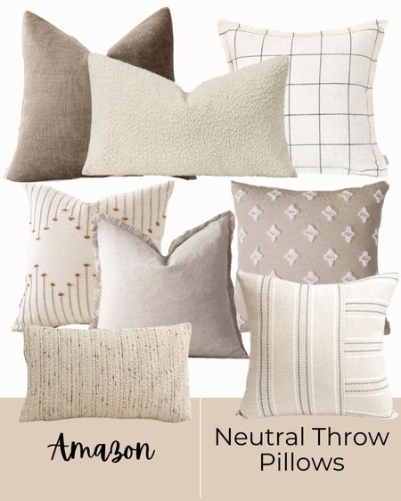 Neutral throw pillows from Amazon, Amazon home, Amazon decor, affordable home 

#LTKStyleTip #LTKHome #LTKFindsUnder50