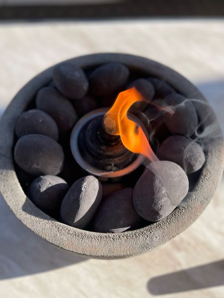 Tabletop fire bowl, diy tiki torch for table

#LTKhome #LTKSeasonal