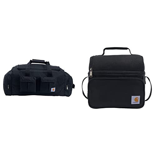 Carhartt 40L Utility Duffel Black & Deluxe Dual Compartment Insulated Lunch Cooler Bag, Black | Amazon (US)