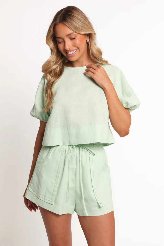 Chelsey Linen Set - Sage | Petal & Pup (US)