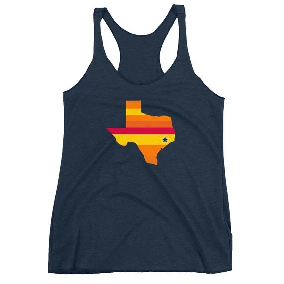 Houston Texas Racerback Tank - Houston Baseball Tank - Houston Tank - Houston Baseball Racerback ... | Etsy (US)