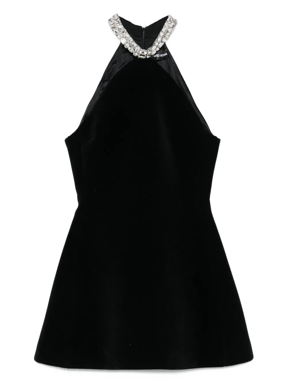 David Koma Embellished Halterneck Mini Dress | Black | FARFETCH EG | Farfetch Global