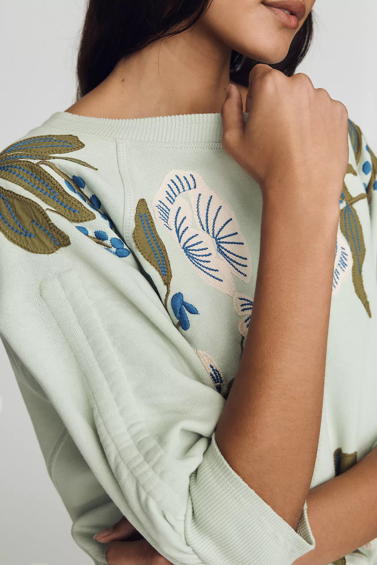 By Anthropologie 100% Cotton Printed Sweatshirt | Anthropologie (US)