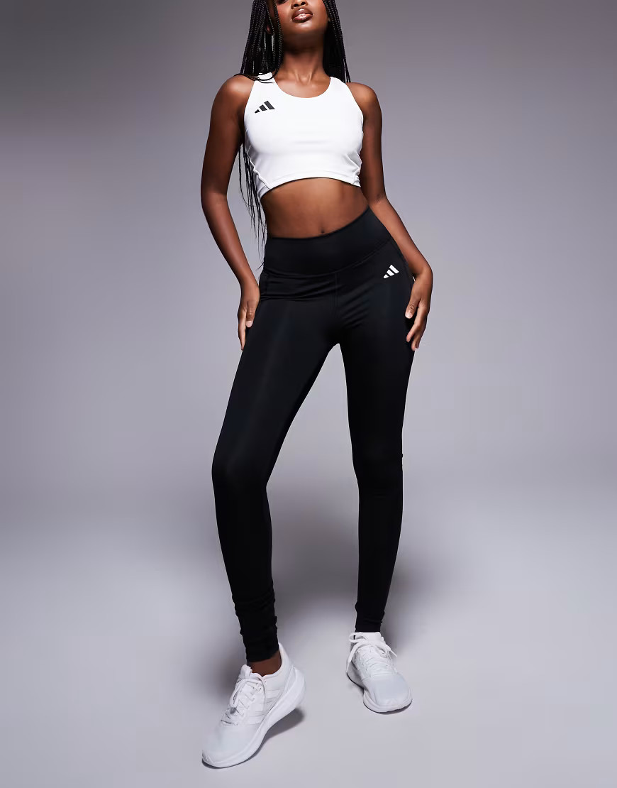 adidas Training Essentials leggings with phone pocket in black | ASOS (Global)