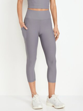 High-Waisted PowerSoft Crop Pocket Leggings | Old Navy (US)