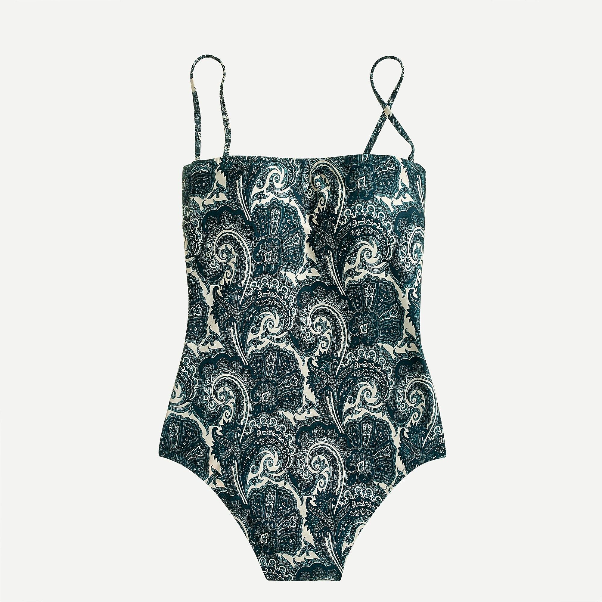 Bandeau one-piece in Ratti® midnight paisley | J.Crew US