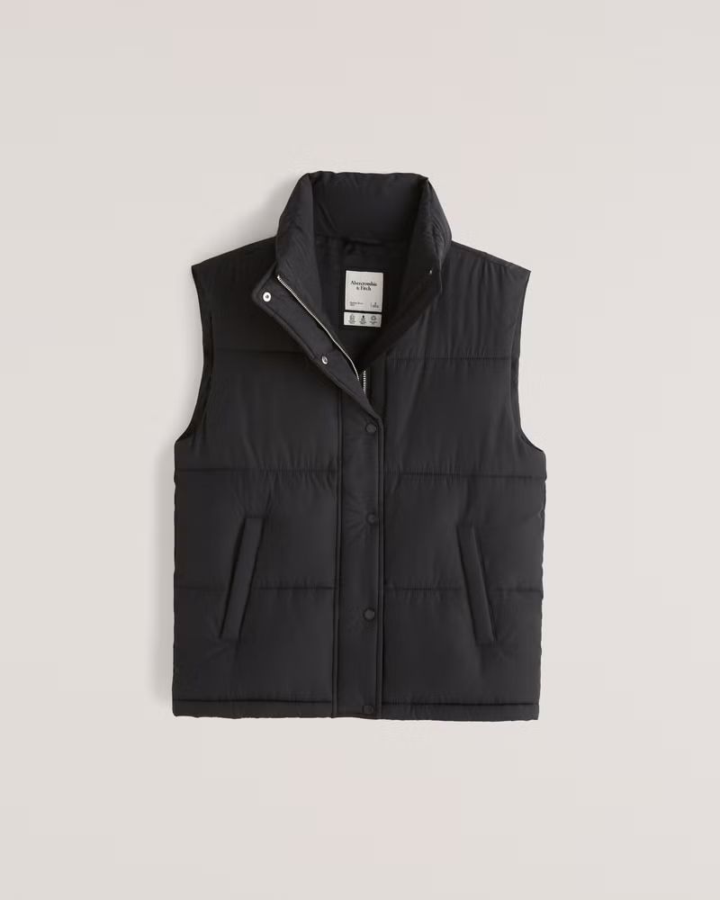 Abercrombie & Fitch Women's Puffer Vest in Black - Size XS | Abercrombie & Fitch (US)