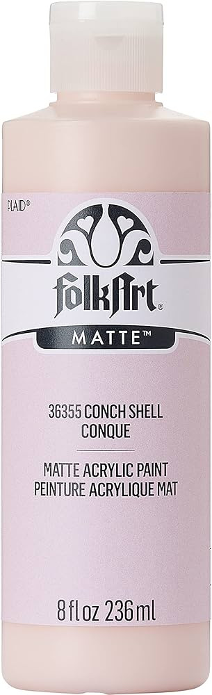 FolkArt Acrylic Craft Paints, Conch Shell 8 fl oz Premium Matte Finish Paint, Perfect For Easy To... | Amazon (US)