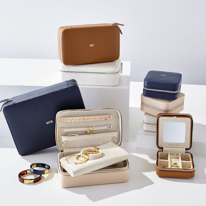 Large Travel Jewelry Case, Foil Debossed | Mark and Graham