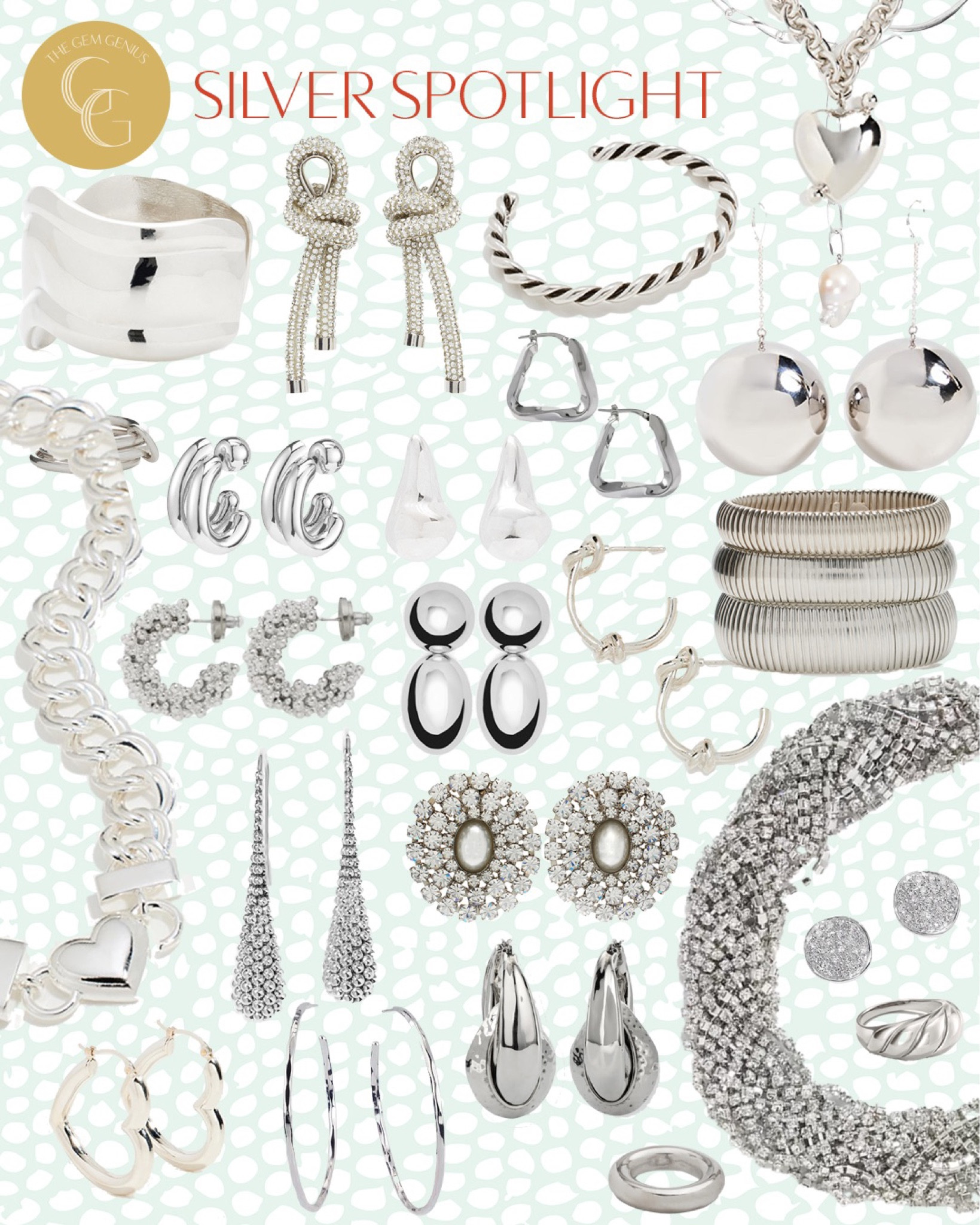 Silver Spotlight // Is silver the new gold? Make room in your jewelry boxes for these silver pieces under $1,000!

#thegemgenius #gemgenius #jewelry #jewels #jewelryaddict #gemstones #silver #silverjewelry #onlineshop #shopsmall #womenownedbusiness #smallbusiness #smallbusinessowner #onlinebusiness #womenowned #earrings #necklace #bracelet #braceletstacks #rings #accessories #womensstyle #womensfashion #instajewelry #jewelrygram #designerjewelry #statementjewelry #statementearrings #fashionjewelry #moodboard

#LTKFind #LTKSeasonal #LTKstyletip