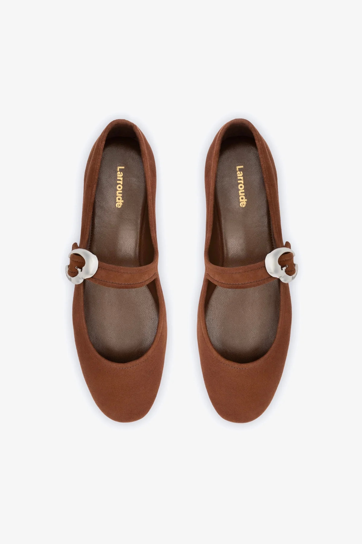 Verona Ballet Flat In Burnt Umber Suede | Larroude