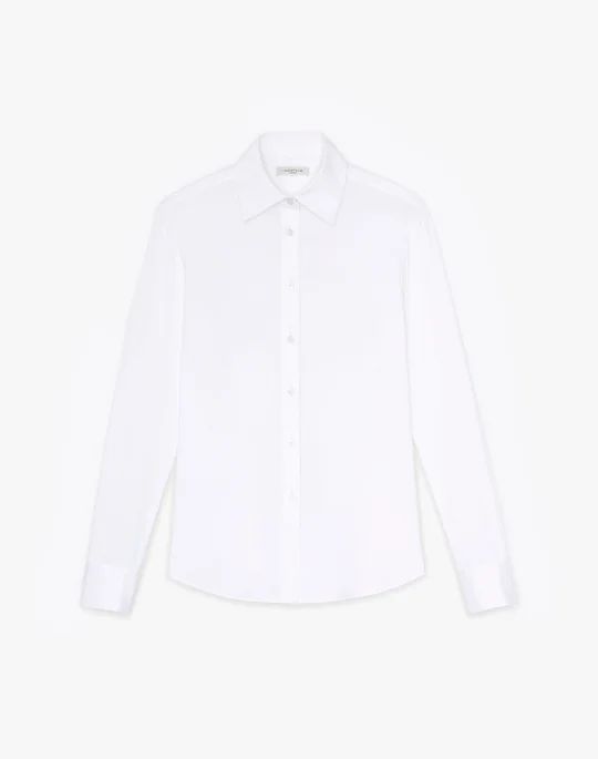 Heritage Stretch Cotton Button-Front Shirt | Lafayette 148 NY
