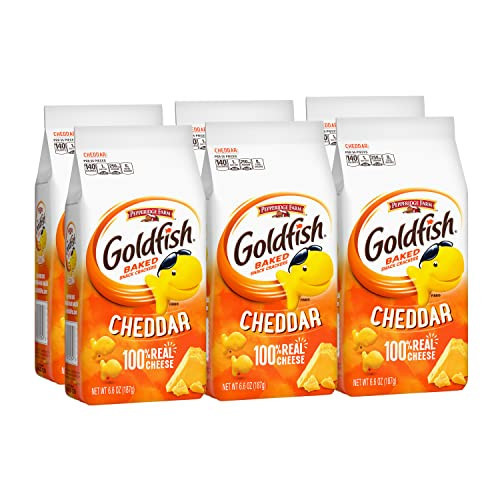 Goldfish Cheddar Crackers, Snack Crackers, 6.6 oz. bag, 6 CT box | Amazon (US)