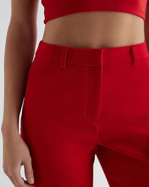 Editor High Waisted Twill Straight Ankle Pant | Express