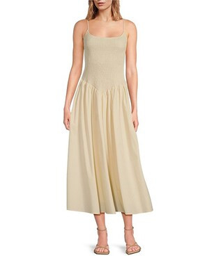 Hazel Square Neck Sleeveless Smock Drop Waist Dress | Dillard's