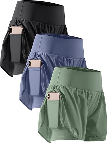 CADMUS 2 in 1 Women's Workout Shorts for Athletic Gym Running Shorts with Phone Pockets | Amazon (US)