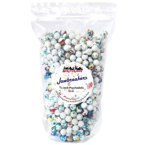 Psychedelic Jawbreaker 1/2-Inch - 3 LB Bulk Bag Long-Lasting Hard Candy for Parties & Gifts (Appr... | Amazon (US)