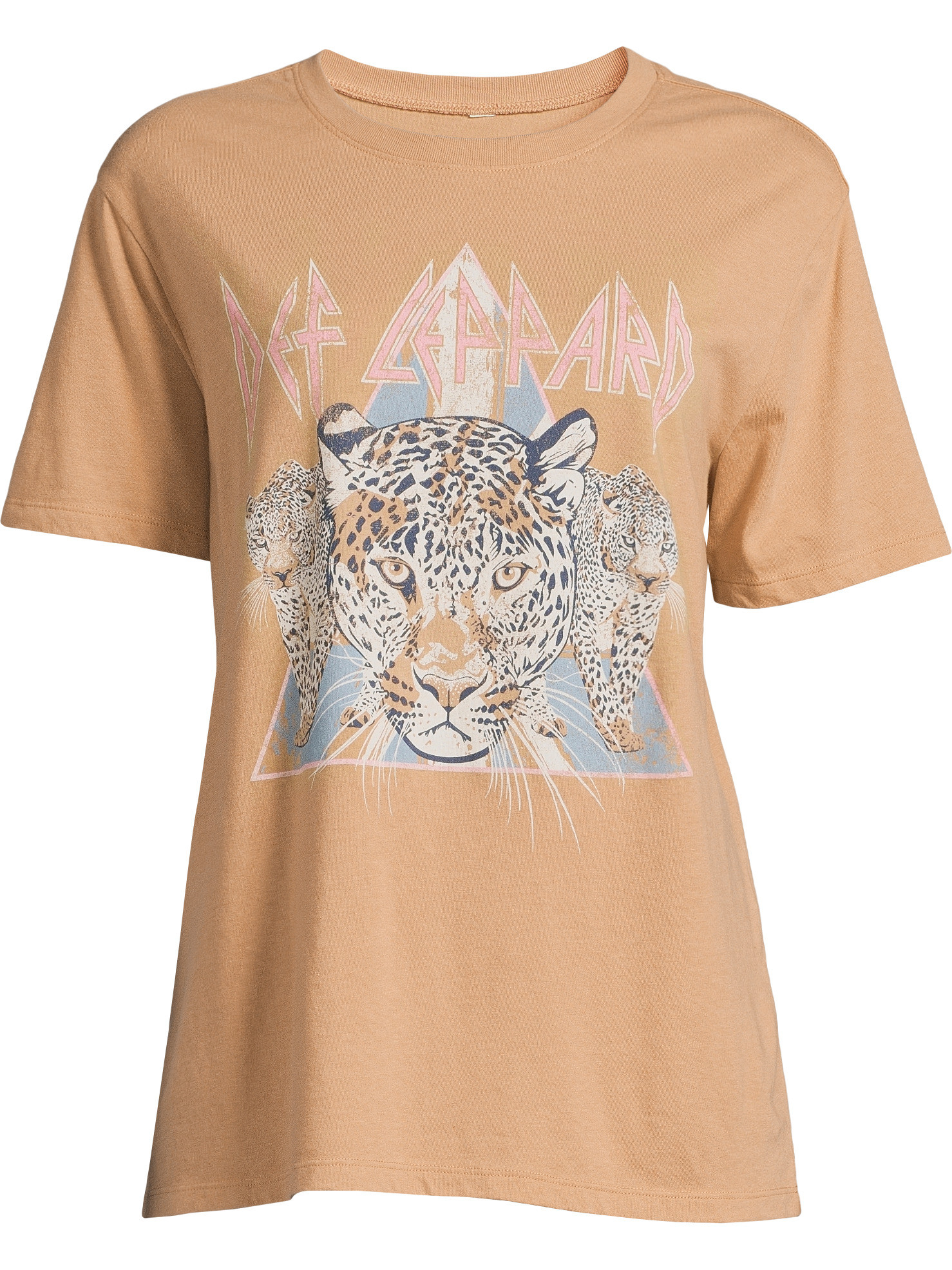 Time and Tru Women’s Def Leppard Graphic Band Tee with Short Sleeves, Sizes XS-XXXL | Walmart (US)