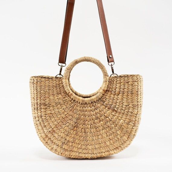 Medium straw bag, straw market tote, picnic basket, straw handbag,  market bag, beach bag (Camryn... | Etsy (US)