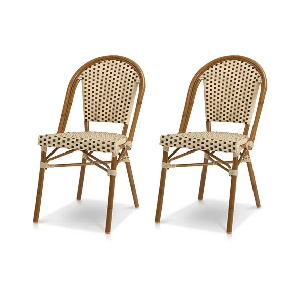 Paris Outdoor Stacking Dining Side Chair (Set of 2) | Wayfair North America