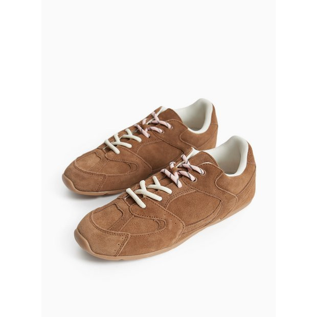Buy Brown Suede Contrast Lace Trainers 5 | Trainers | Tu | Tu Clothing