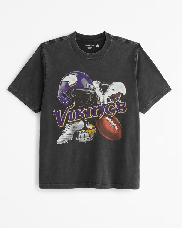Minnesota Vikings Vintage-Inspired Graphic Tee | Abercrombie & Fitch (US)