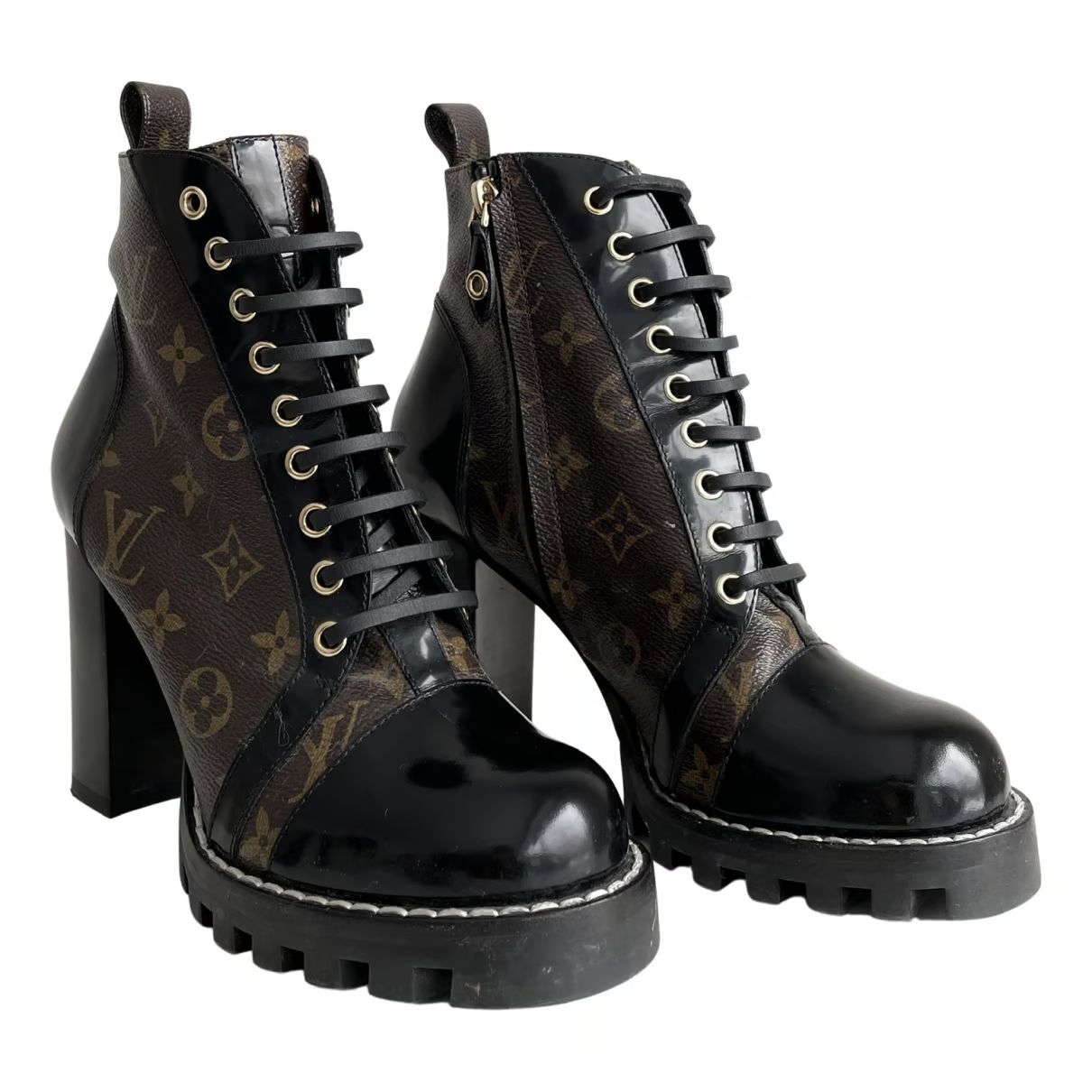 Louis Vuitton Lauréate leather ankle boots | Vestiaire Collective (Global)