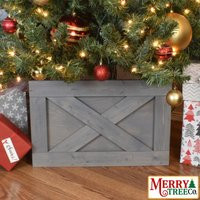 Christmas Tree Box Skirt - Rustic Farmhouse X Wooden Collar | Etsy (US)