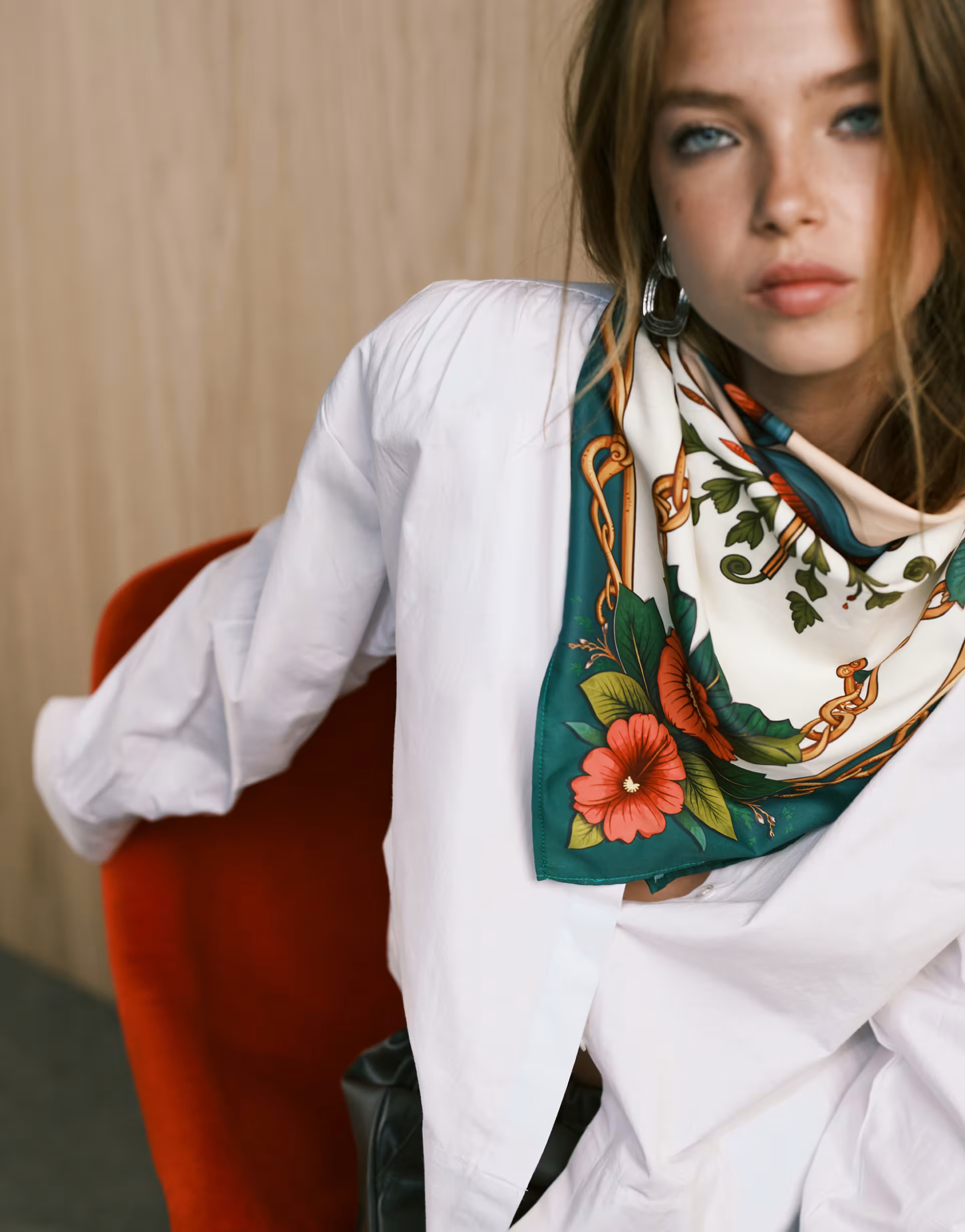 ASOS DESIGN vintage inspired medium headscarf in green multi | ASOS (Global)