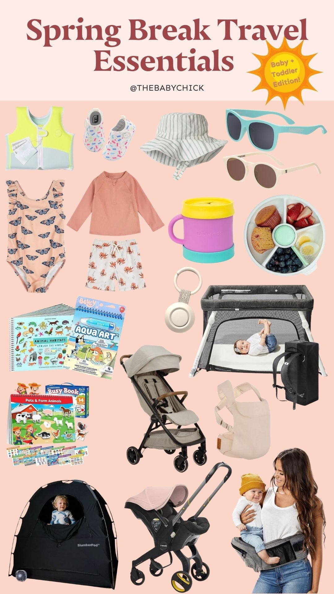 Discover our curated collection of Spring Break travel essentials that will keep you and your kids happy on the go:
- Travel-Friendly Snack Containers: Keep messes to a minimum.
- Toddler Sun Hats & Sunglasses: Stylish protection for sunny days.
- Lightweight Strollers & Baby Carriers: Perfect for family outings.
- Swimwear & Water Shoes: For pool days or beach trips.
- Portable Activity Kits: Keep your little ones entertained during travel.

#LTKSeasonal #LTKKids #LTKBaby