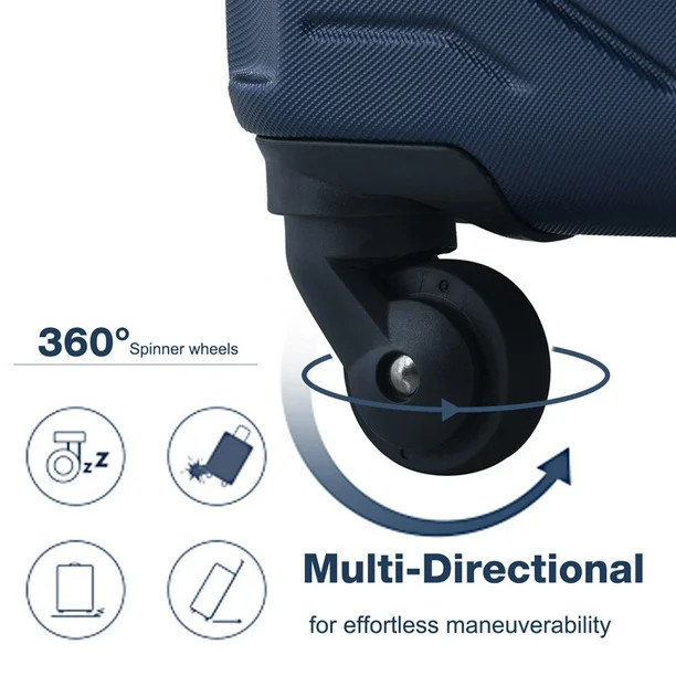 Tripcomp Luggage Sets，Lightweight Hardside Suitcases Set with Spinner Wheels,TSA Lock, Travel C... | Walmart (US)