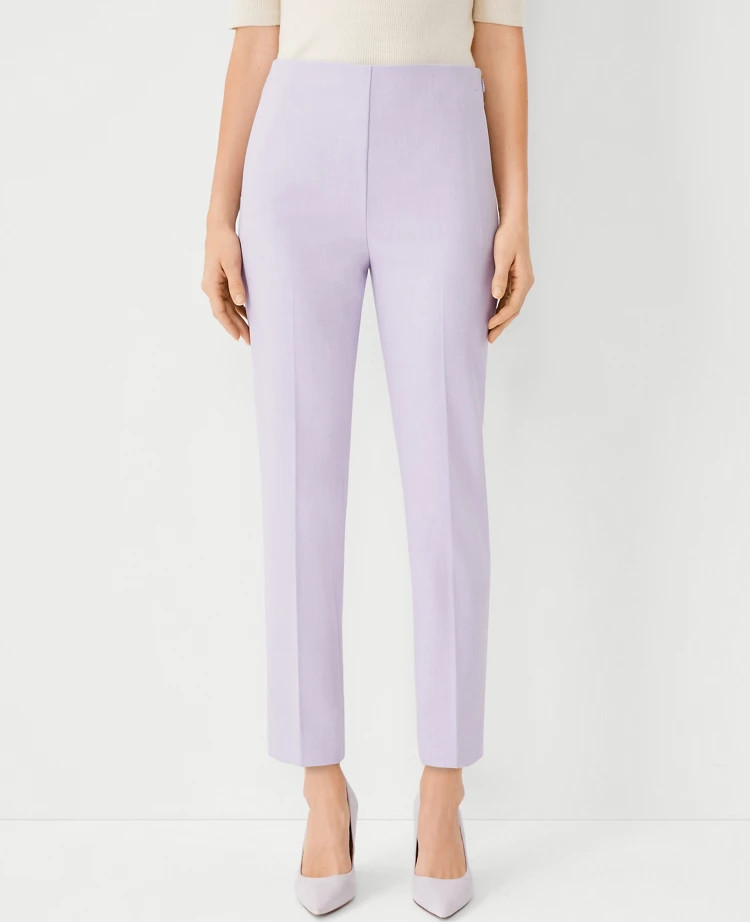 The High Rise Ankle Pant in Bi-Stretch - Curvy Fit | Ann Taylor (US)
