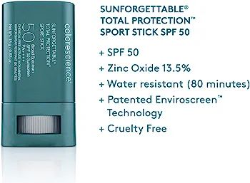 Colorescience Sunforgettable Total Protection Sport Stick SPF 50, Mineral, Broad Spectrum, Water/... | Amazon (US)