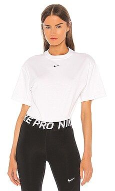 Nike NSW Essential Bodysuit in White & Black from Revolve.com | Revolve Clothing (Global)