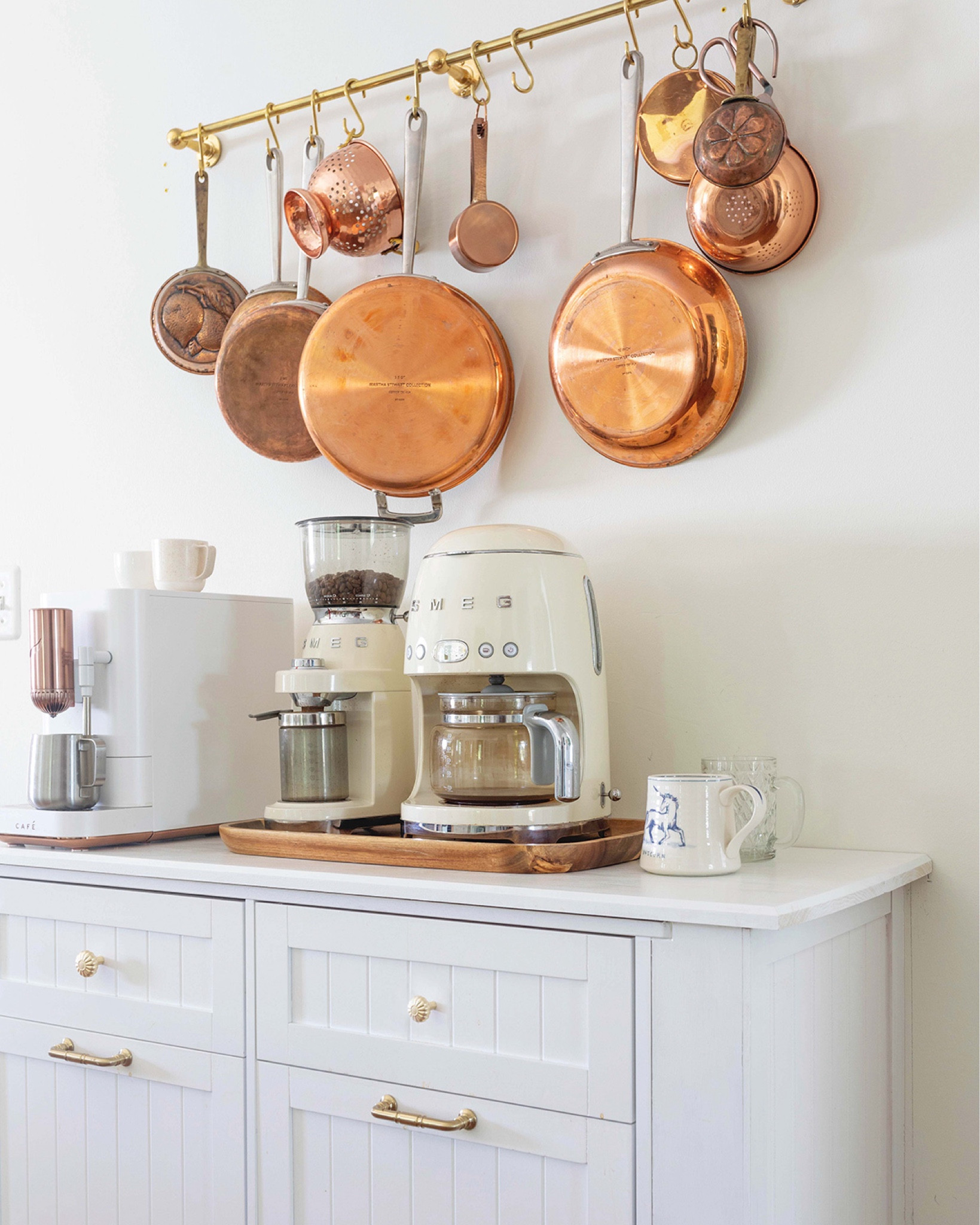 Coffee bar & hidden trash.

#LTKHome