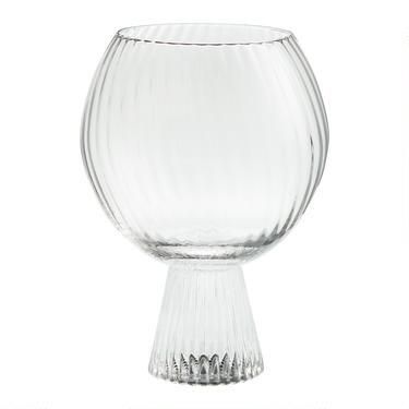 Daphne Ribbed Glass Goblet | World Market