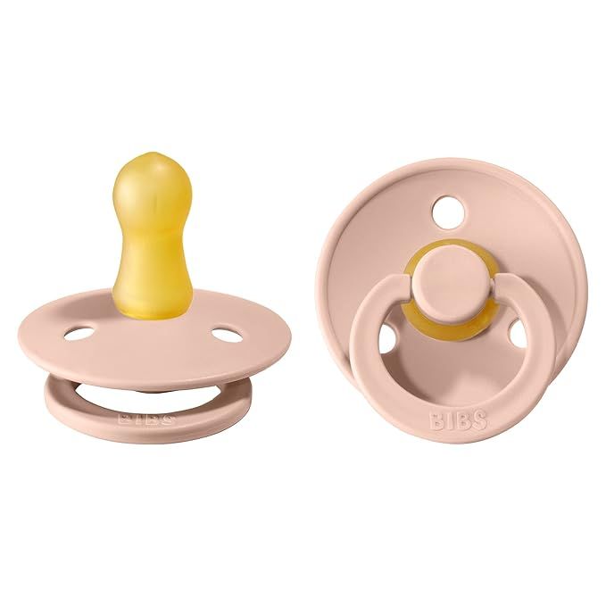 BIBS Colour Baby Pacifier 2-Pack | Made in Denmark | BPA Free Dummy Soother, Round Nipple. Natura... | Amazon (US)