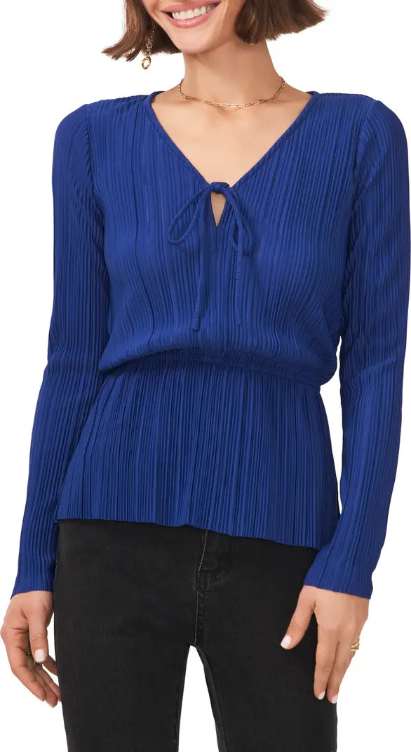 Tie Neck Pleated Blouse | Nordstrom
