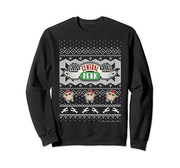 Friends Christmas Central Perk Ugly Sweater Style Sweatshirt | Amazon (US)
